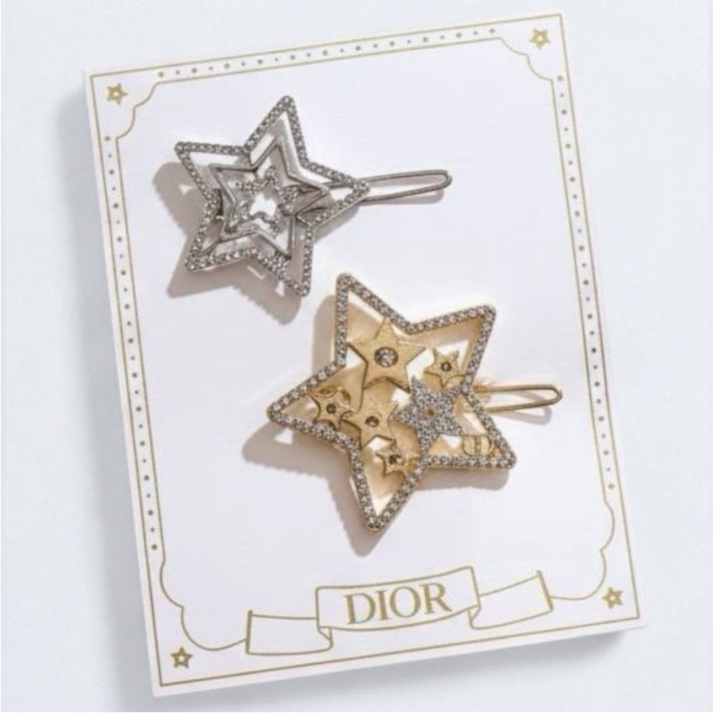 Dior Beauty Set of Two Star Barrettes / Hair Clips